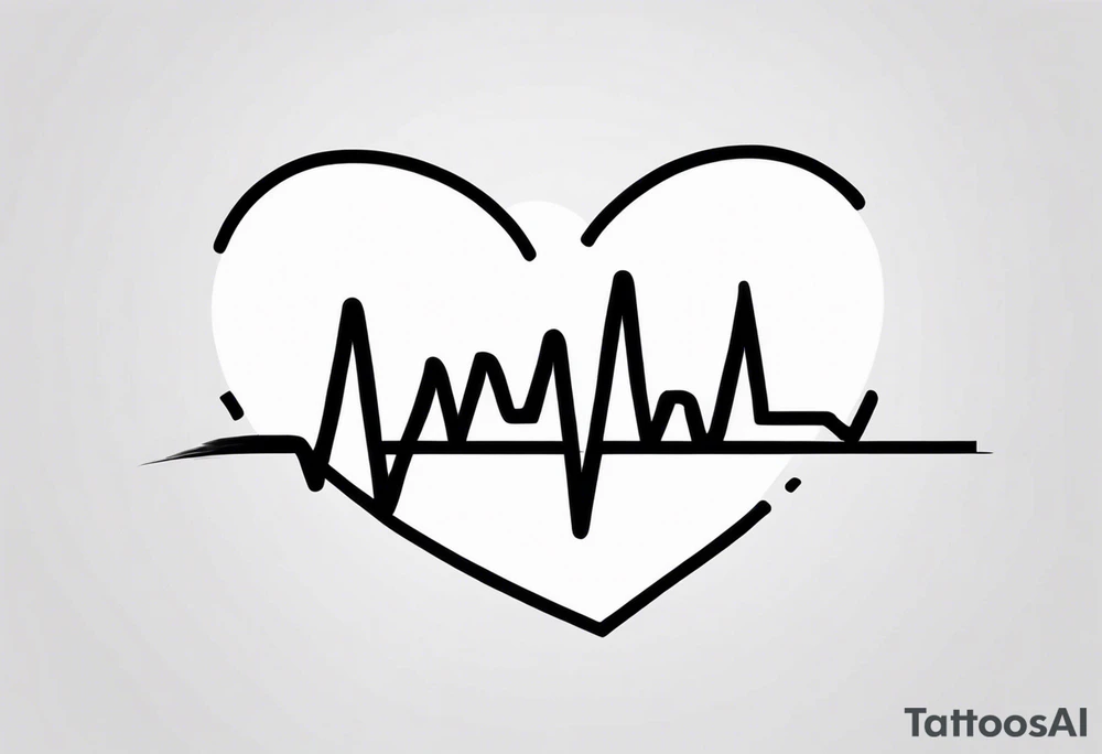 Heart rate tattoo with word drugs tattoo idea