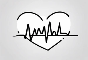Heart rate tattoo with word drugs tattoo idea