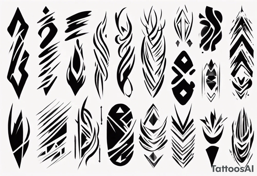 abstract Brush stroke tattoo idea