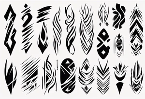 abstract Brush stroke tattoo idea
