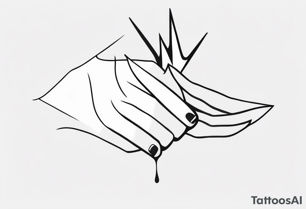 Scary hand tattoo idea