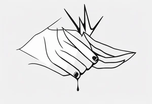 Scary hand tattoo idea