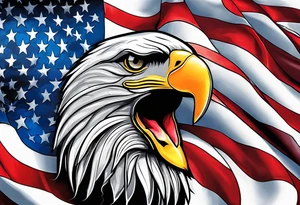 Make a tattoo an american flag that demonstrates the love and pride of my origins tattoo idea