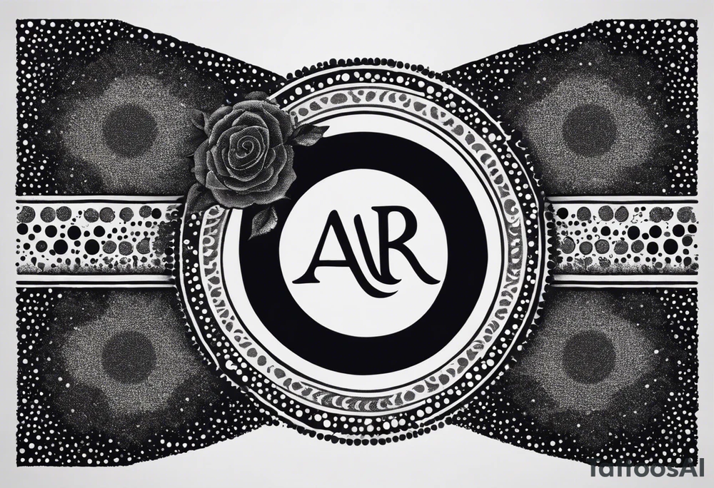 naruto headband with the letters AR in the middle tattoo idea