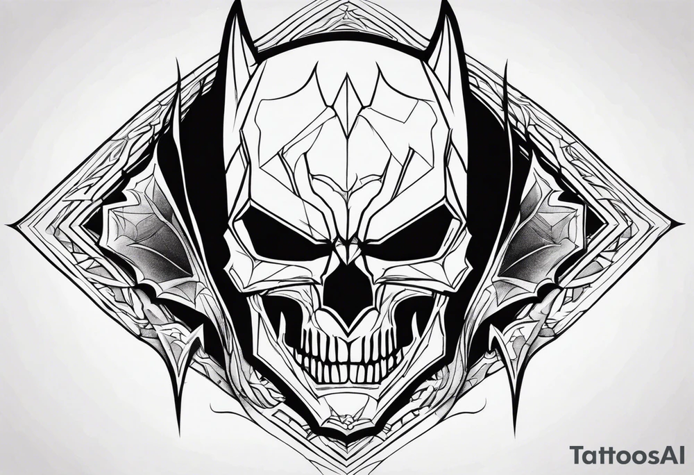 skull of batman tattoo idea