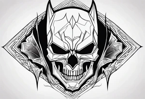skull of batman tattoo idea