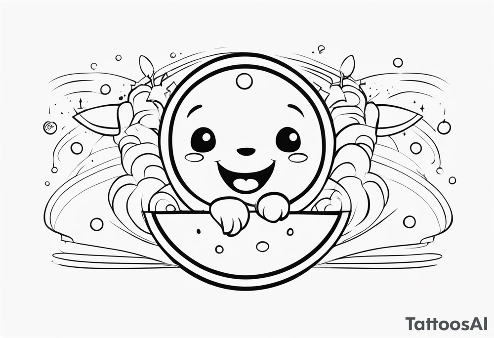 Happy, jolly , cute character tattoo idea