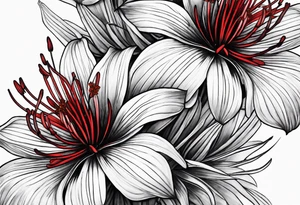 Red spider lilies tattoo idea