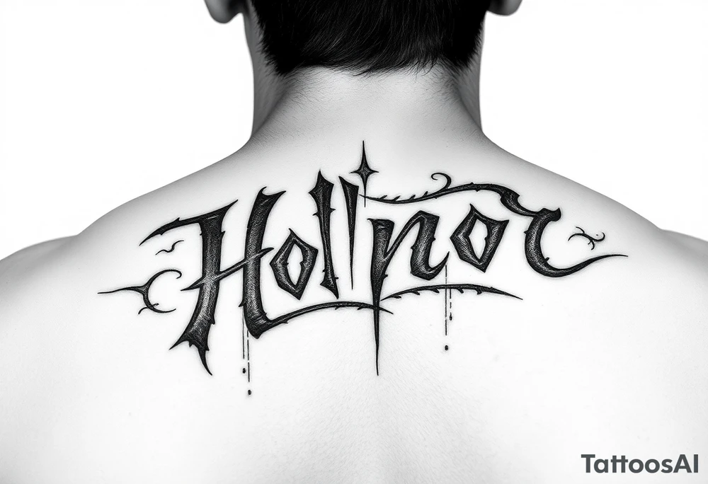 Calligraphy cholo writing dishonor tattoo idea