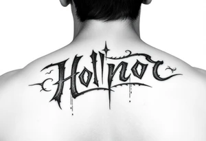 Calligraphy cholo writing dishonor tattoo idea