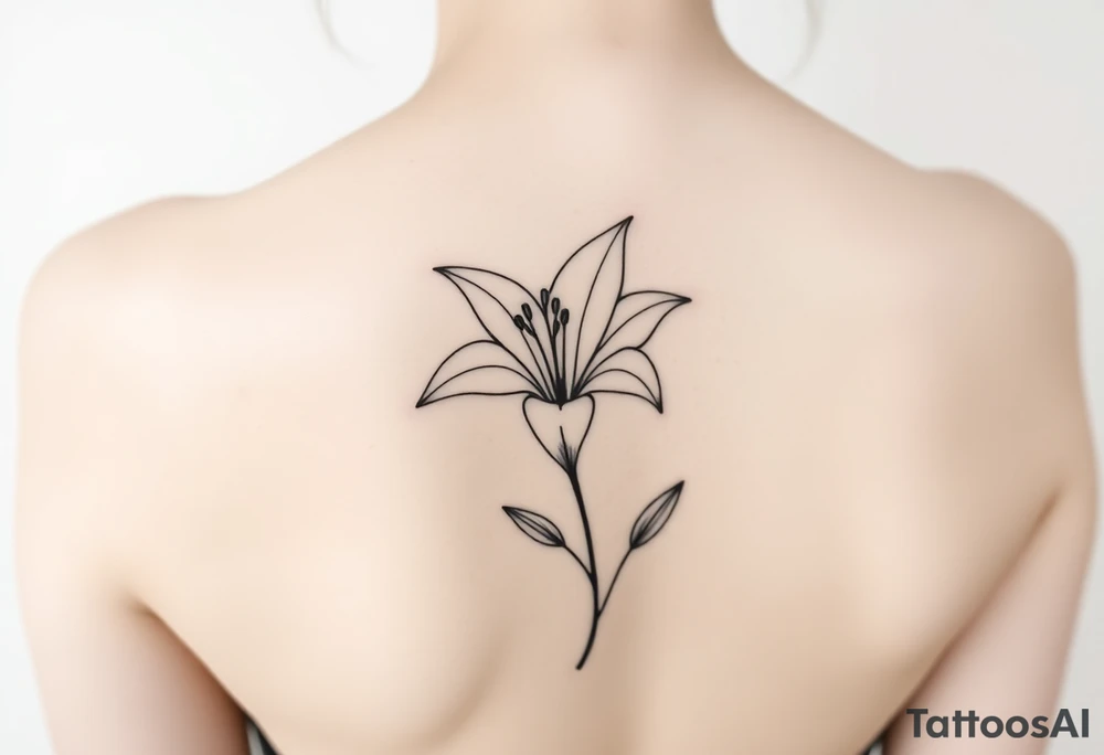 White lilly tattoo idea