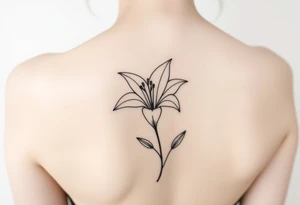 White lilly tattoo idea