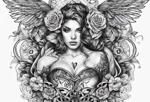 Infinito con diseño de ritmos cardiacos tattoo idea