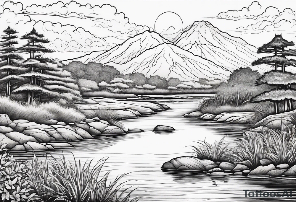 Escambia river in florida tattoo idea