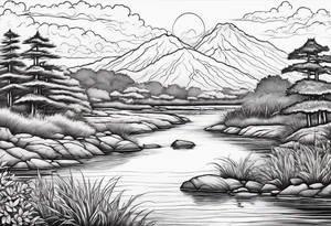 Escambia river in florida tattoo idea