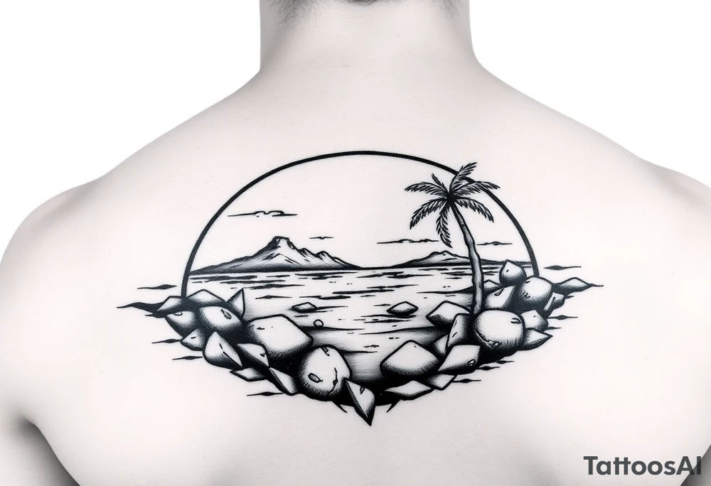 beach themed stamp tattoos tattoo idea