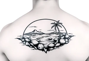 beach themed stamp tattoos tattoo idea
