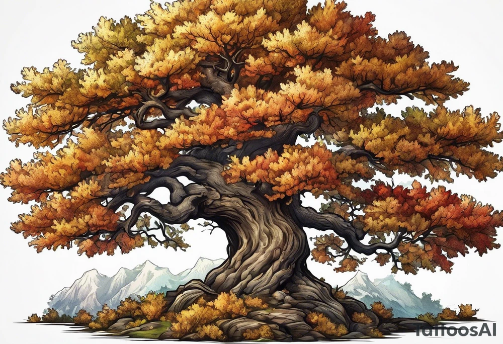 Oak tree tattoo idea