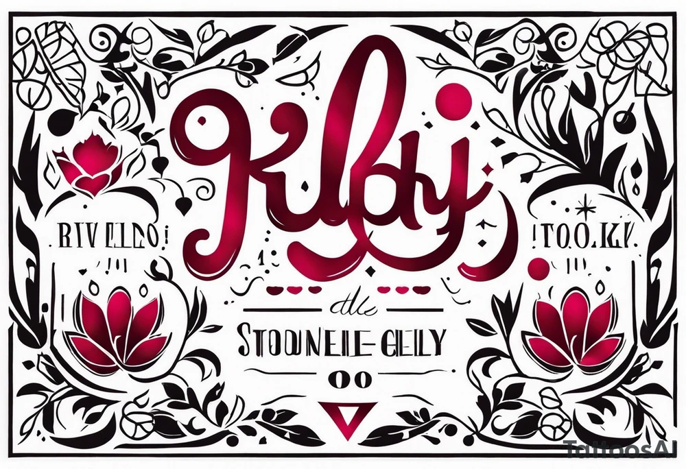 Ruby 🐾 tattoo idea