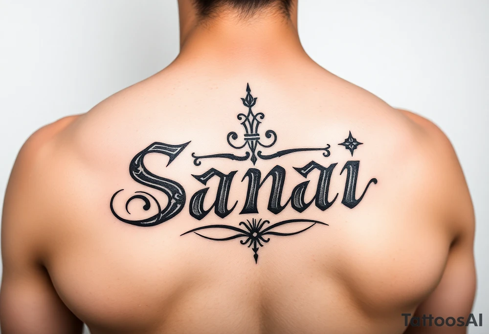 Sanai name tattoo tattoo idea