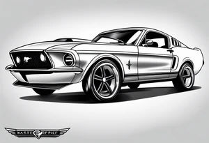 Mustang car tattoo idea