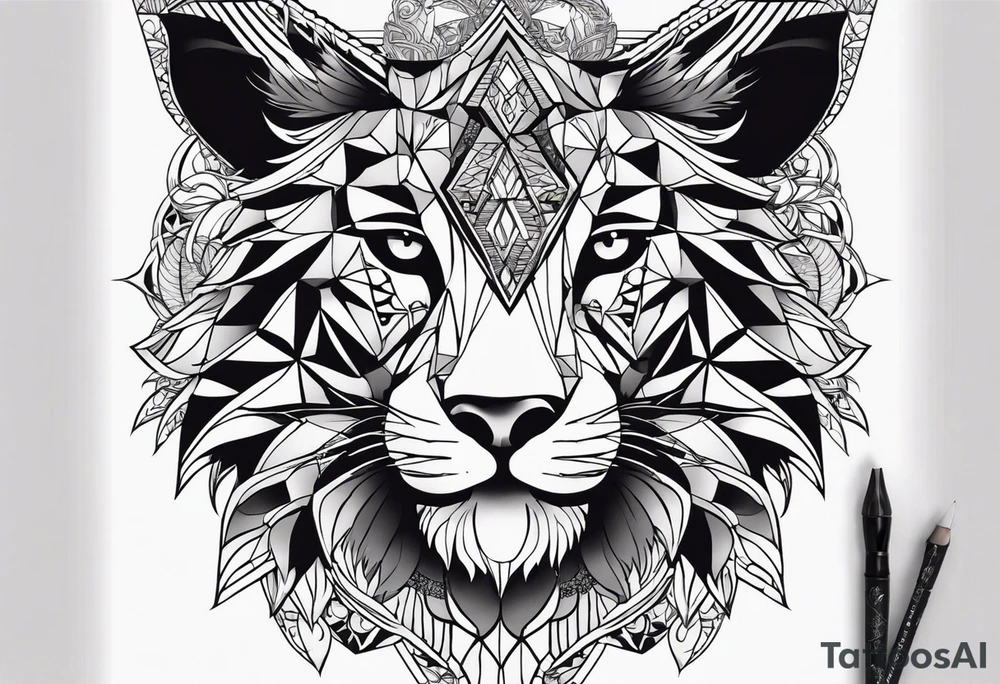 Силуэт черной кошки с крыльями бабочки tattoo idea