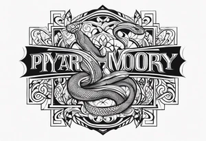 Python writing “Harmony” tattoo idea