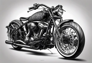 bicycle with multiple chain rings tattoo idea
