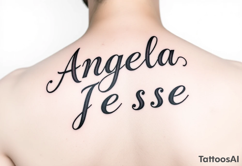 The name Angela and Jesse Combined tattoo idea
