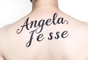 The name Angela and Jesse Combined tattoo idea