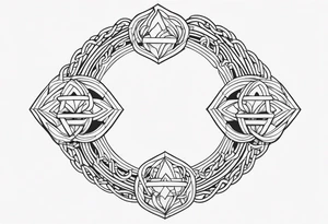 Thin line of a Nordic chain that surrounds the forearm, tattoo idea