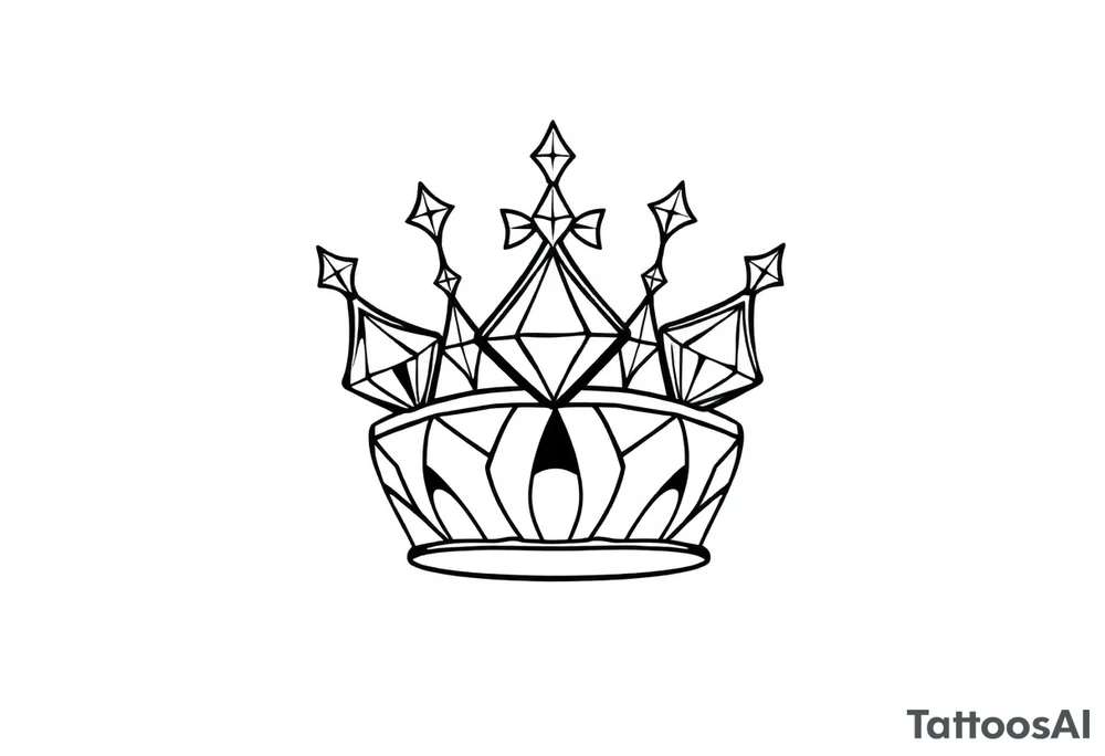 Crown diamonds tattoo idea
