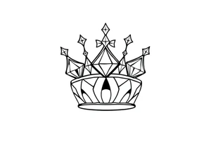 Crown diamonds tattoo idea