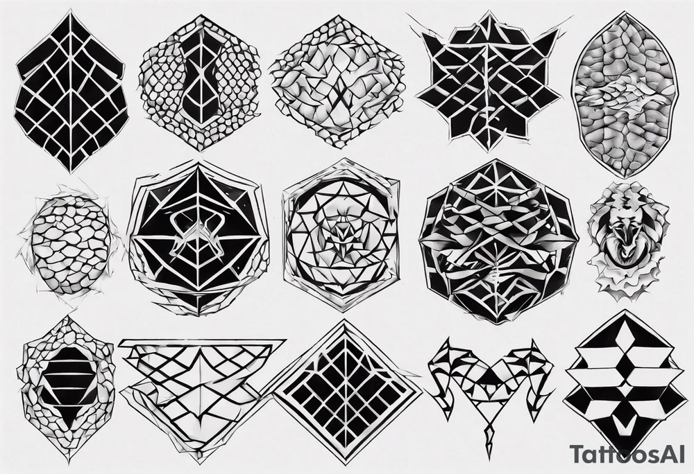 Dragon skin tattoo idea
