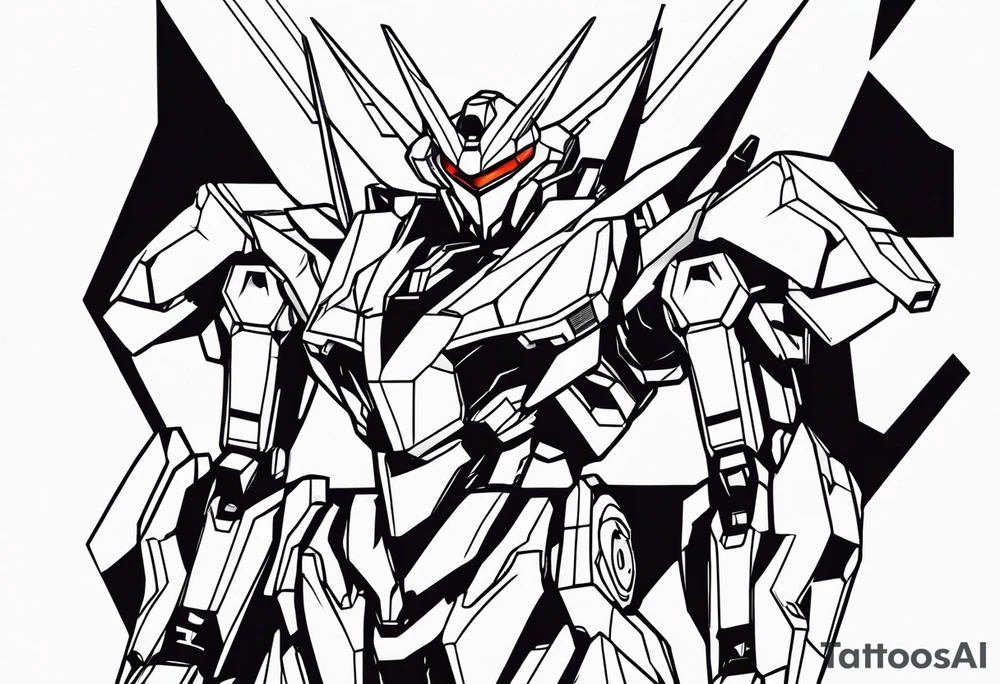 minimalistic eva 01 evangelion mecha tattoo idea