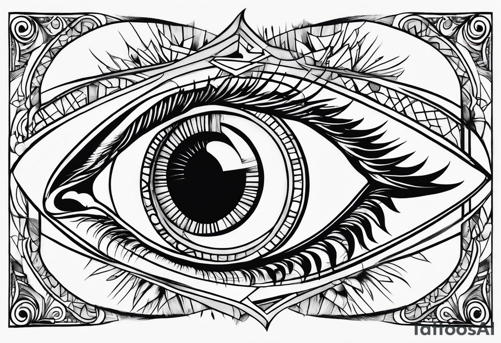 eye flash sheet tattoo idea
