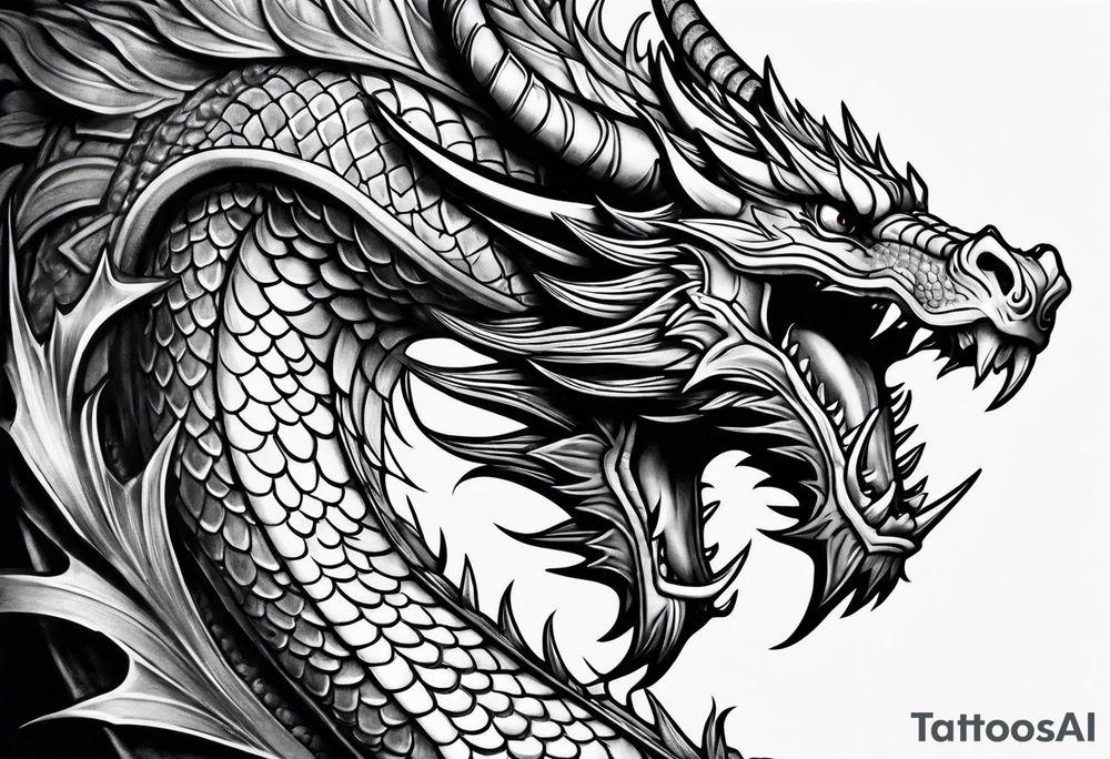 Dragon shoulder tattoo idea