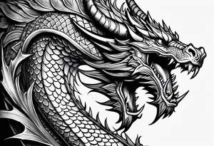 Dragon shoulder tattoo idea