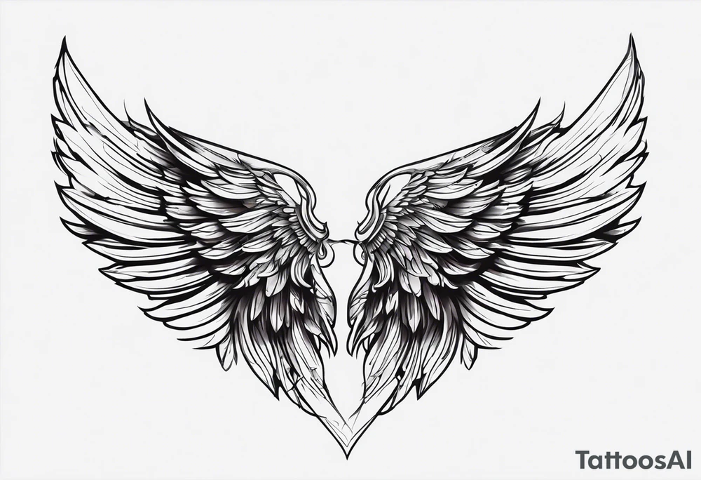 Dark angel wing tattoo idea