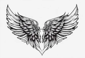 Dark angel wing tattoo idea