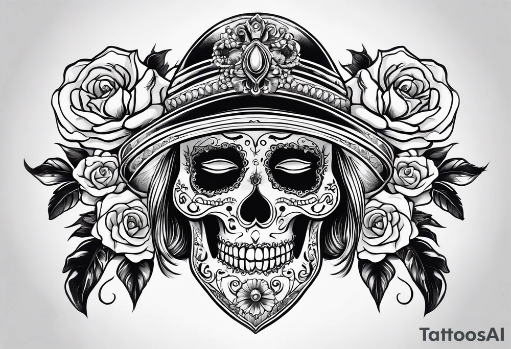 santa muerta tattoo idea