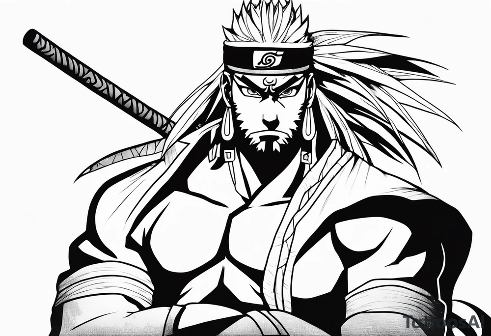 Sage mode jiraiya from the anime naruto tattoo idea