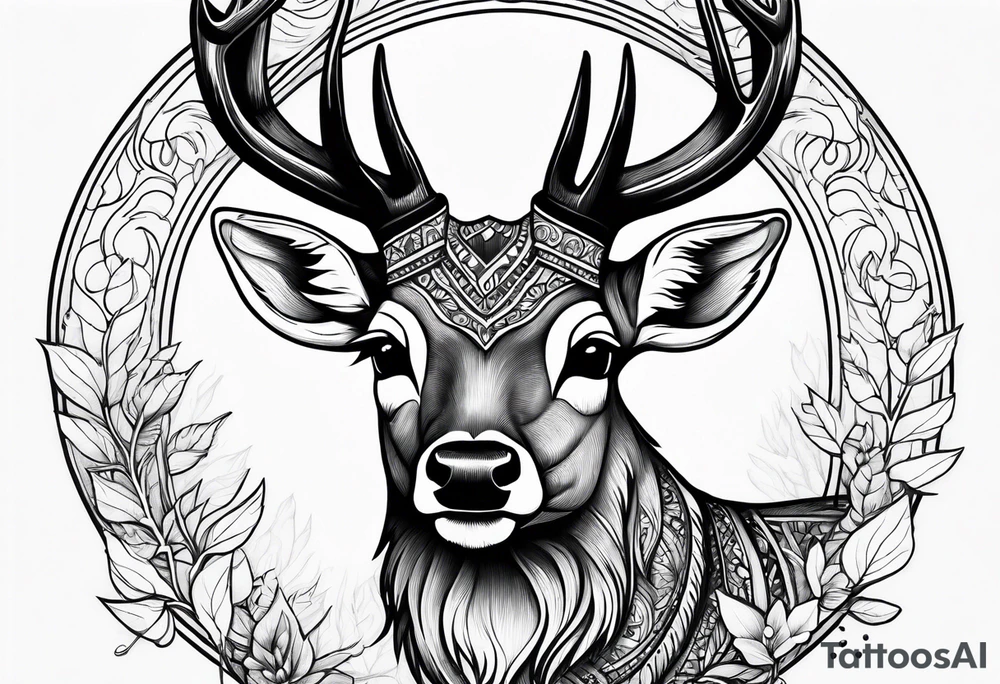 A deer that is big tattoo idea