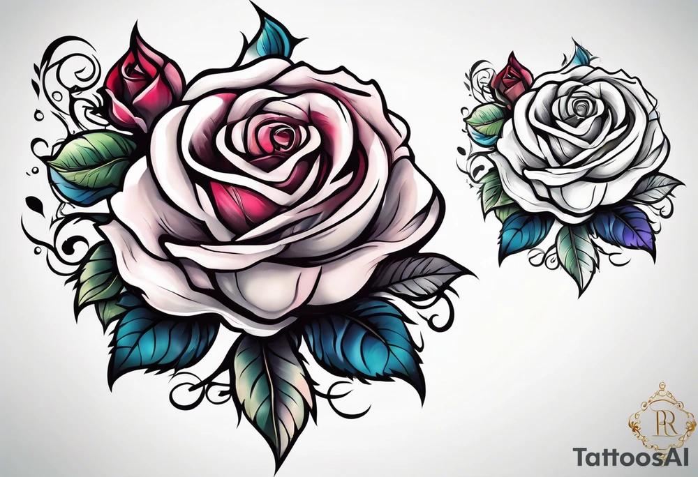 Sexy rose tattoo idea