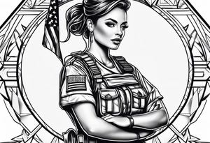 Military mom tattoo idea