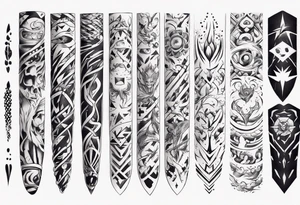 Simple men’s arm sleeve tattoo idea