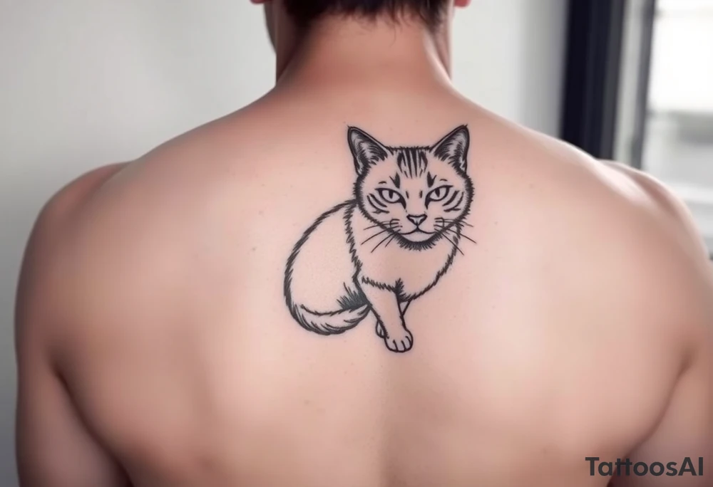 black cat tattoo idea