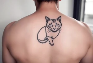 black cat tattoo idea