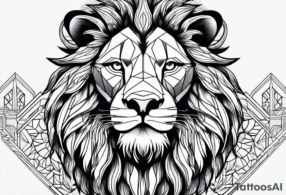 a majestic lion tattoo idea