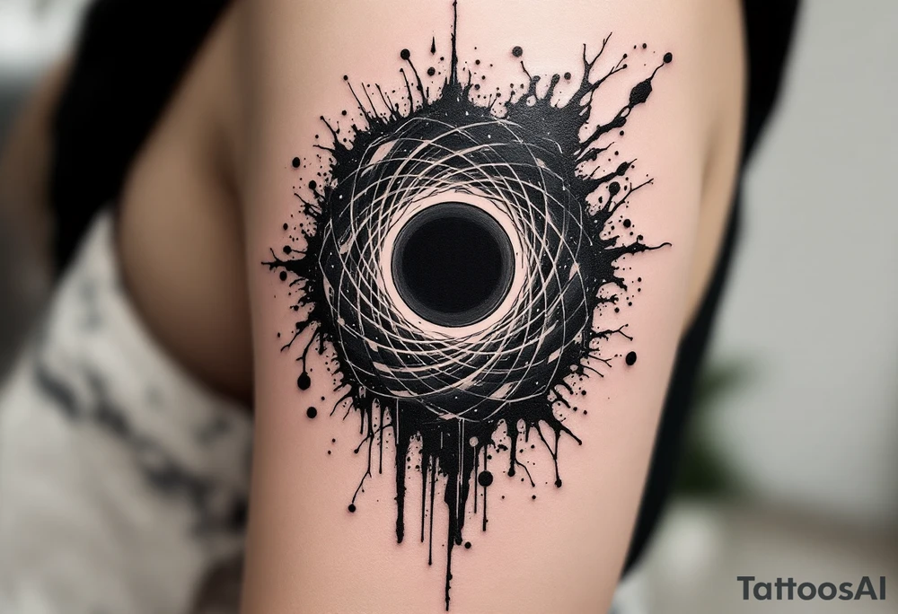 Black hole tattoo idea